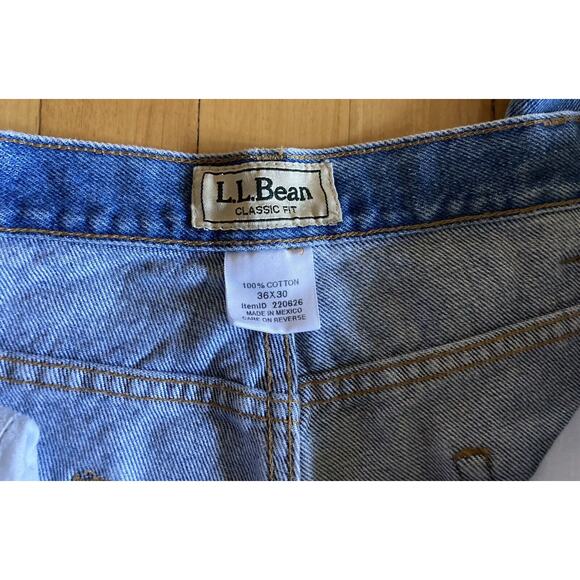 LL‎ Bean Classic Fit Jeans Mens 36x30 Blue Medium Wash Straight Leg - Picture 3 of 4